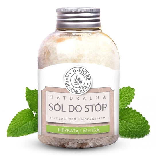 E-Fiore, Naturalna sól do stóp z mocznikiem i Kolagenem, Melisa z Herbatą, 500g E-Fiore