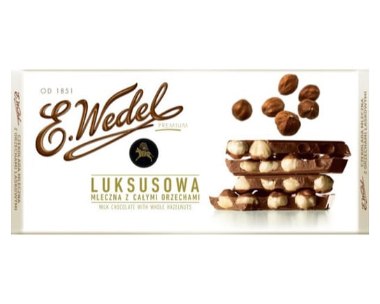 E.Wedel, czekolada mleczna Luksusowa z orzechami laskowymi, 100 g E. Wedel
