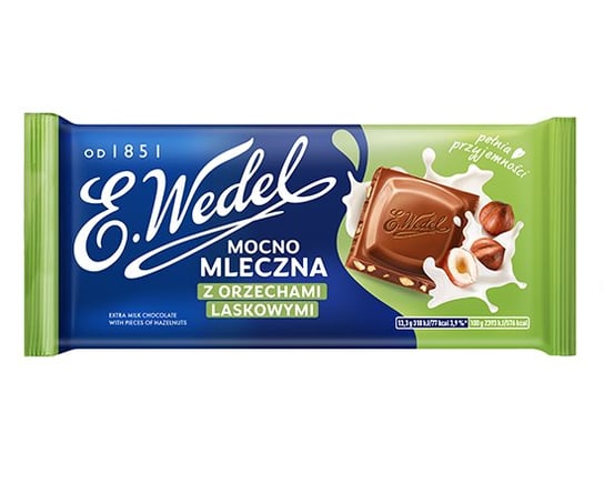 E.Wedel, czekolada mocno mleczna z orzechami laskowymi, 80 g E. Wedel