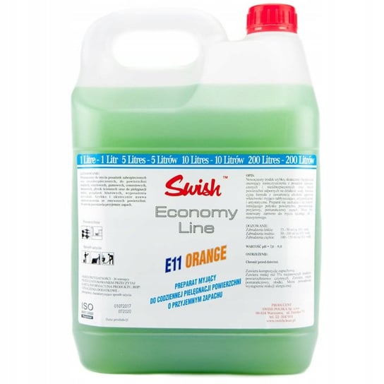 E11 Orange Preparat do codziennej pielęgnacji powierzchni do mycia podłóg o przyjemnym zapachu 5 L SWISH