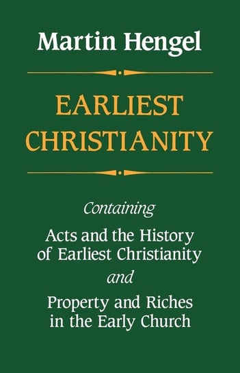 Earliest Christianity Hengel Martin