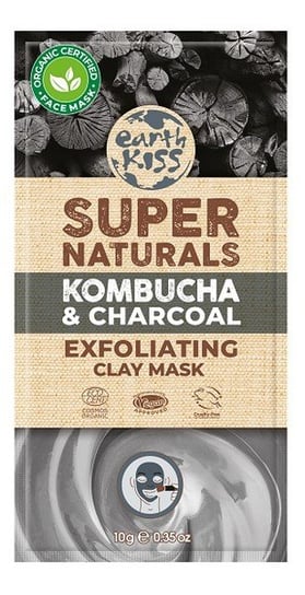 Earth Kiss Super Naturals Kombucha & Charcoal Exfoliating Clay Mask Złuszczająca maska glinkowa do twarzy 10g Earth Kiss