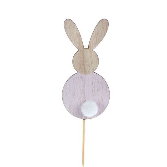 Easter, Dekoracja, królik na patyku, jasnoróżowa Empik