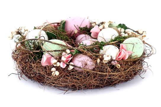 Easter, Wianek z jajeczkami, 24x24x8 cm Empik
