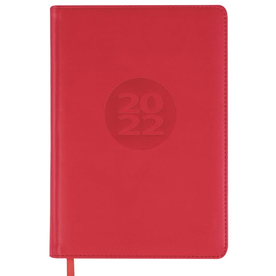 Easy, Kalendarz terminarz książkowy Easy 2022 A5, Czerwony Easy