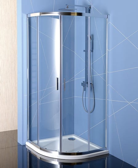 EASY LINE kabina prysznicowa półokrągła 800x800mm, L/R, szkło czyste Inna marka