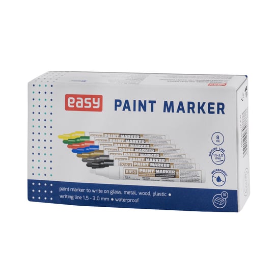 Easy, marker olejowy paintmarker, biały, 1,5-3 mm, 10 szt. Easy
