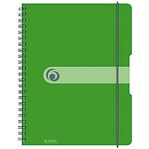 Easy Organize, Brulion A4, 80 kartek w kratkę, na spirali, zielony Herlitz