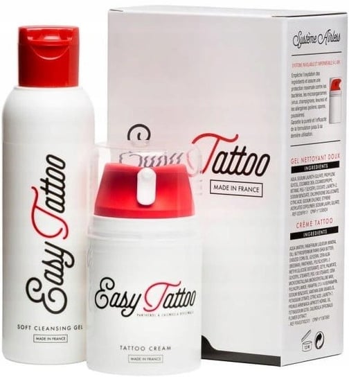 Easy Tattoo, Zestaw Do Tatuażu Easytattoo Krem, 50 ml + Żel, 125 ml Easy Tattoo
