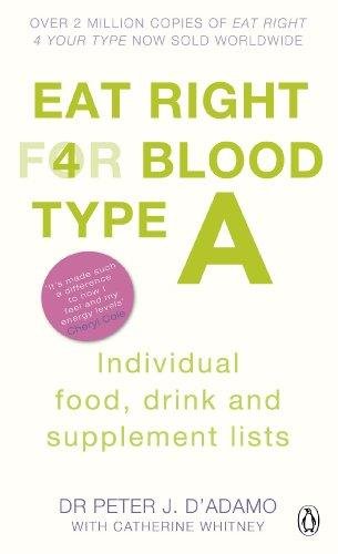 Eat Right for Blood Type A: Maximise your health with individual food, drink and supplement lists fo Peter J D'Adamo