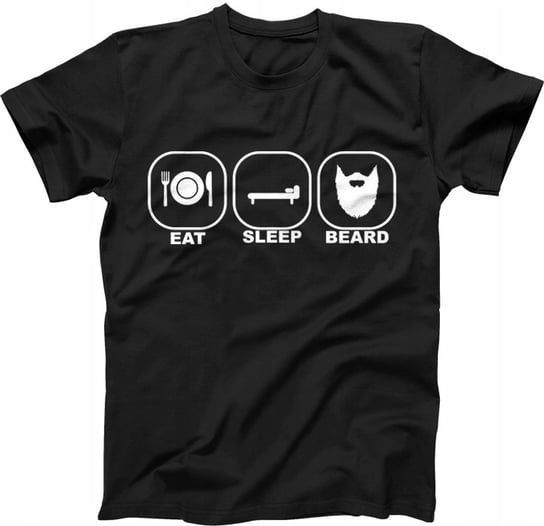 EAT SLEEP BEARD koszulka dla brodacza JHK