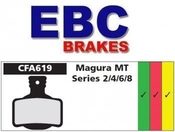 EBC Brakes, Klocki hamulcowe, organiczne, Magura MT Series 2, 4, 6, 8 EBC Brakes