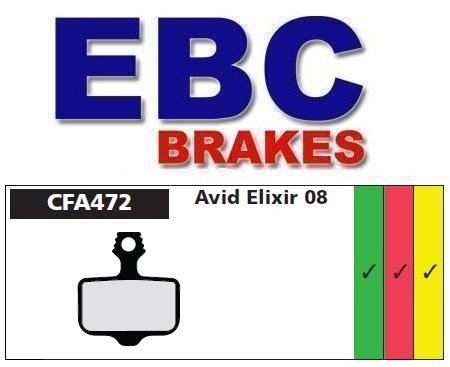 EBC Brakes, Klocki hamulcowe rowerowe (organiczne), AVID ELIXIR EBC Brakes