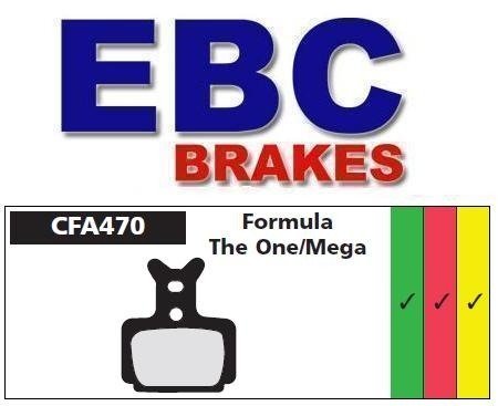 EBC Brakes, Klocki hamulcowe rowerowe (organiczne), FORMULA THE ONE, MEGA, R1 EBC Brakes