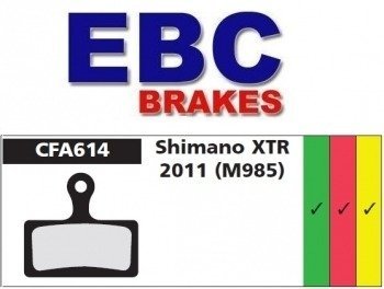 EBC Brakes, Klocki hamulcowe rowerowe (spiekane), SHIMANO XTR BR-M985 EBC Brakes