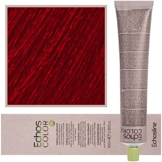 Echosline, Estyling Echos Color, 100ml kremowa, trwała farba włosów woskiem pszczelim 6,666 Bardzo Intensywny Czerwony Ciemny Blond Echosline Estyling