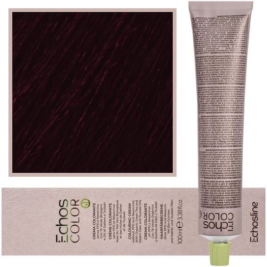 Echosline, Estyling Echos Color, kremowa, trwała farba do włosów z woskiem pszczelim 100ml 4,55 Mahoniowy Średni Kasztan Echosline Estyling
