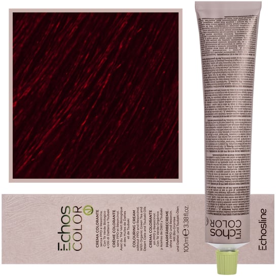 Echosline, Estyling Echos Color, kremowa, trwała farba do włosów z woskiem pszczelim 100ml 5,66 Intensywny Czerwony Jasny Kasztan Echosline Estyling