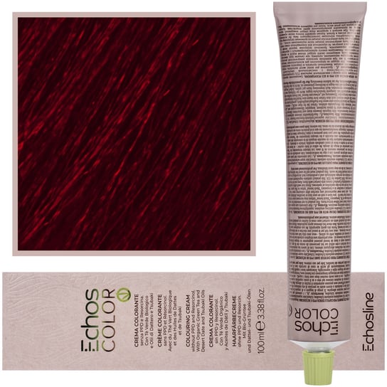 Echosline, Estyling Echos Color, kremowa, trwała farba do włosów z woskiem pszczelim 100ml 6,66 Intensywny Czerwony Ciemny Blond Echosline Estyling