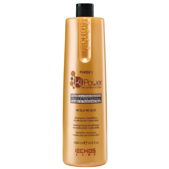 Echosline Ki Power Keratynowy szampon regenerujący do włosów zniszczonych 1000 ml Echosline