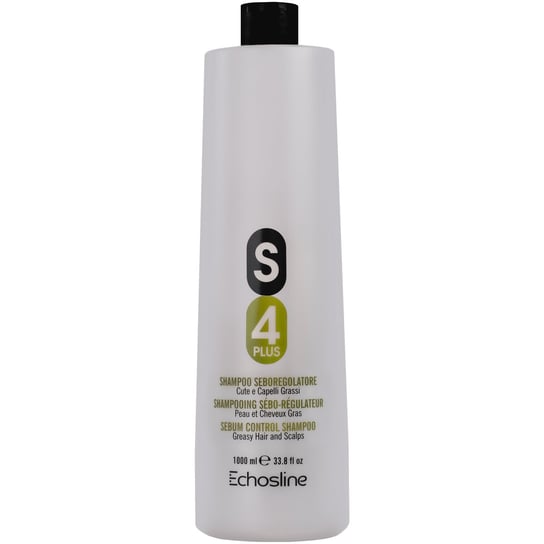 Echosline, S4 Plus Sebum Control, Szampon do włosów przetłuszczających się, regulujący wydzielanie sebum, 1000 ml Echosline