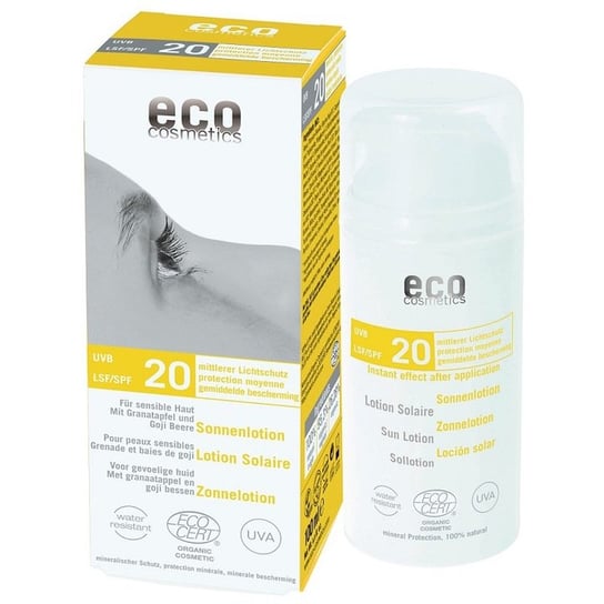 Eco Cosmetics, Emulsja na słońce, SPF 20 mineralna Eco Cosmetics