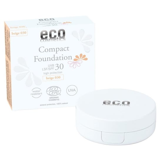 Eco Cosmetics, Podkład w kompakcie z filtrem SPF 30, Beige 030, 10 g Eco Cosmetics
