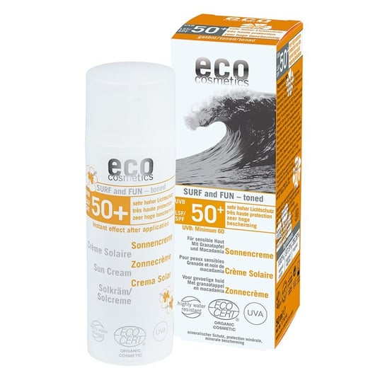Eco Cosmetics, wegański krem na słońce SPF 50+, 50 ml Eco Cosmetics