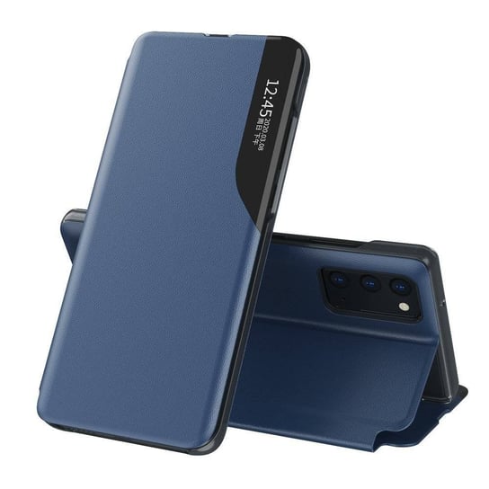 Eco Leather View Case elegancki futerał etui z klapką i funkcją podstawki Samsung Galaxy S20 FE 5G niebieski Hurtel