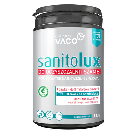 ECO Sanitolux - Bioaktywator do oczyszczalni i szamb (wystarczy na 50 tygodni) - 1 kg VACO Retail