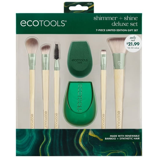 Eco Tools, Zestaw kosmetyków do makijażu, 7 szt. ECO Tools