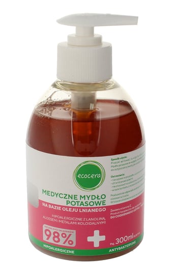 Ecocera, mydło medyczne potasowe hipoalergiczne z lanoliną, 300 ml Ecocera
