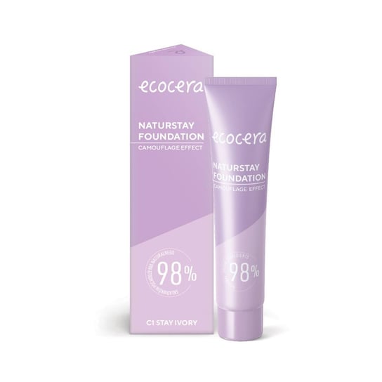 Ecocera, Naturstay Foundation, Naturalny Podkład - efekt kamuflażu C1 Stay Ivory, 30ml Ecocera