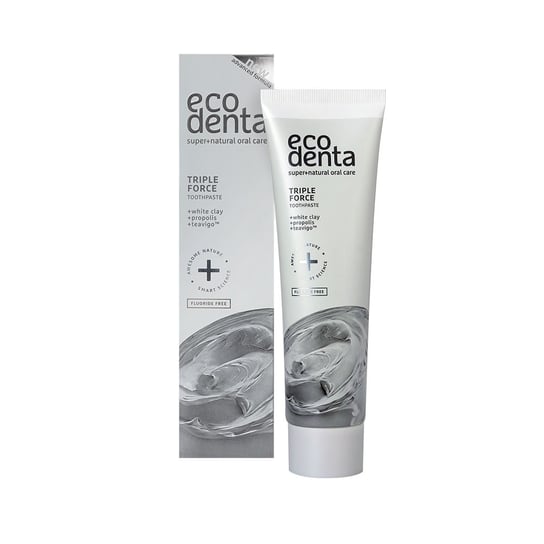 Ecodenta, pasta do zębów potrójne działanie Biała Glinka, 100 ml Ecodenta