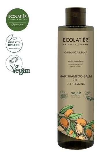 Ecolatier, Argan, szampon-balsam do włosów 2w1, 350 ml Ecolatier
