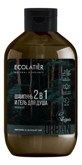 Ecolatier URBAN ENERGY Szampon i żel pod prysznic 2w1 dla mężczyzn Cyprys i zielona herbata 600ml Ecolatier