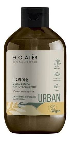 Ecolatier, Urban, szampon do włosów cienkich objętość i wzrost proteiny i aloes, 600 ml Ecolatier