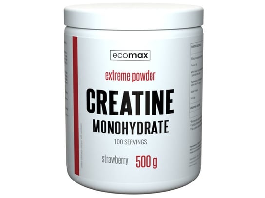 ECOMAX, Creatine Monohydrate, truskawka, 500 g Ecomax