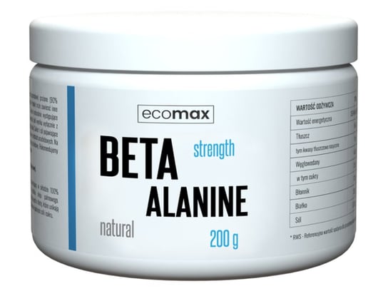 Ecomax, Suplement aminokwasy, Beta Alanine, 200 g Ecomax