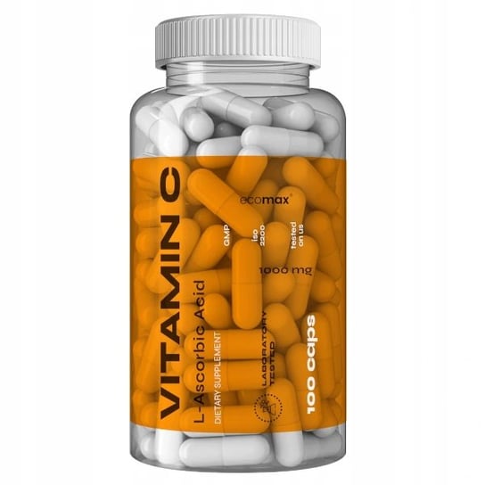 Ecomax, Witamina C 1000 mg,  Suplement diety, 100 kaps. Ecomax