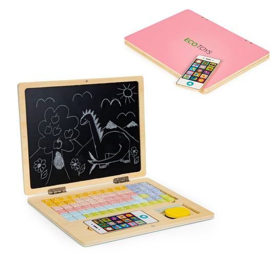 Ecotoys, Tablica edukacyjna magnetyczna laptop Ecotoys