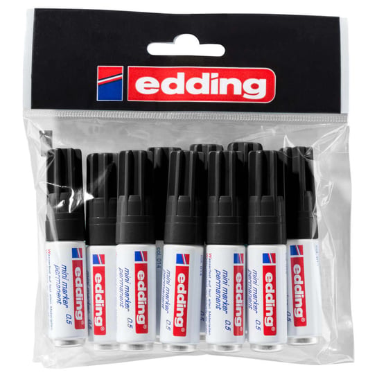 Edding, markery permanentne mini 0,5, czarne, 10 szt. Edding
