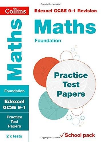 Edexcel GCSE 9-1 Maths Foundation Practice Test Papers Collins Educational Core List
