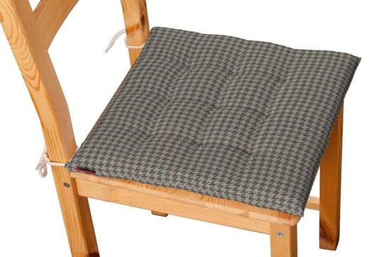Edinburgh Siedzisko Karol na krzesło, szaro - beżowa pepitka, 40x40x3,5 cm Dekoria