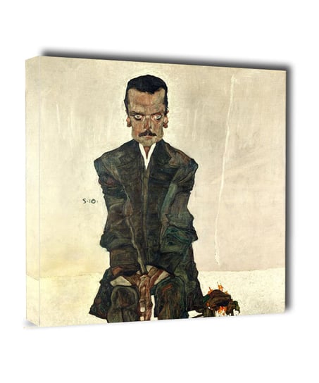 Eduard Kosmack, Egon Schiele - obraz na płótnie 50x50 cm Galeria Plakatu