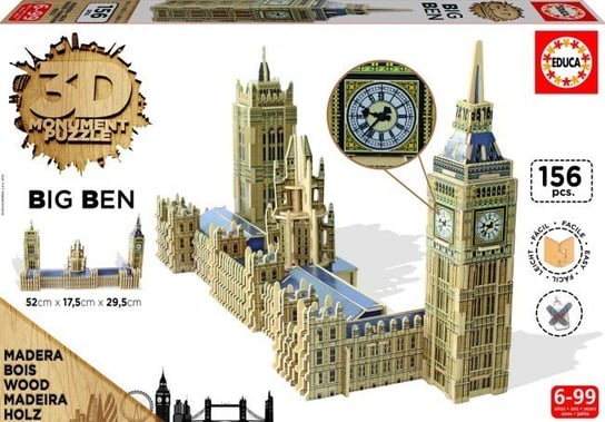 Educa, puzzle 3D, Big Ben and Parlament Educa