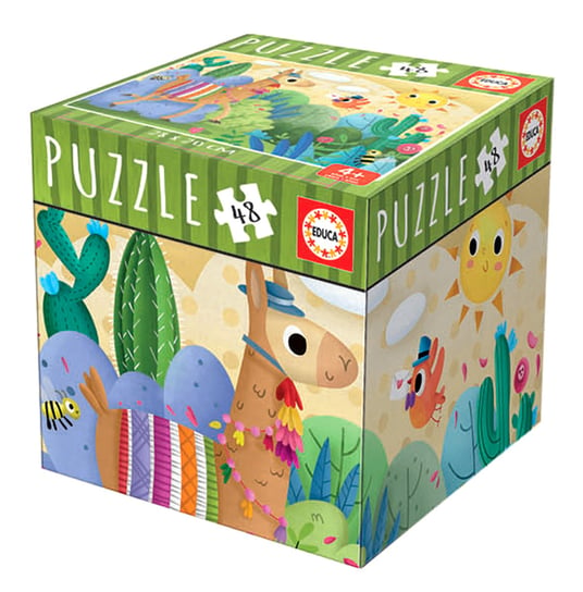 Educa, puzzle, 48 Cube - Lama, 48 el. Educa