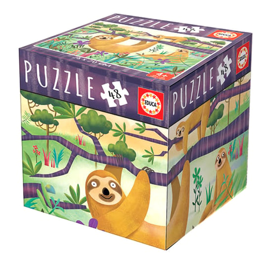 Educa, puzzle, 48 Cube - Leniwce, 48 el. Educa