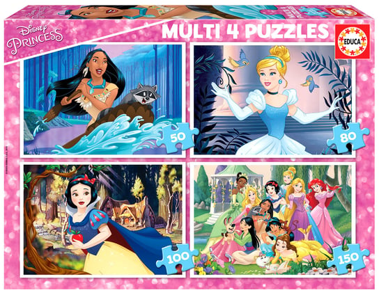 Educa, puzzle, Disney, 50-Księżniczki z bajek Disneya, 50/80/100/150 el. Educa