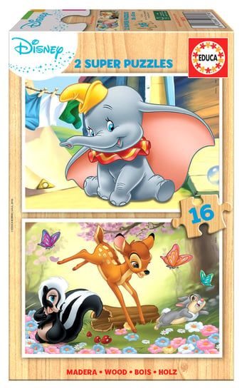 Educa, puzzle, Disney, Bambi & Dumbo, 2x16 el. Educa